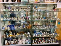Pinguinverzameling in het bezoekers informatiecentrum in Penguin