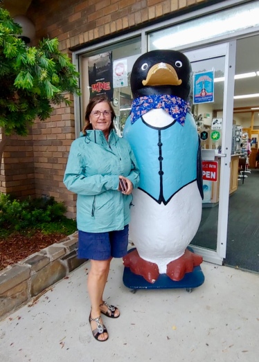 Margareth in het stadje Pinguin