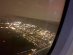 Amsterdam vanuit het vliegtuig