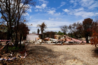 Ruine van een huis in Mallacoota